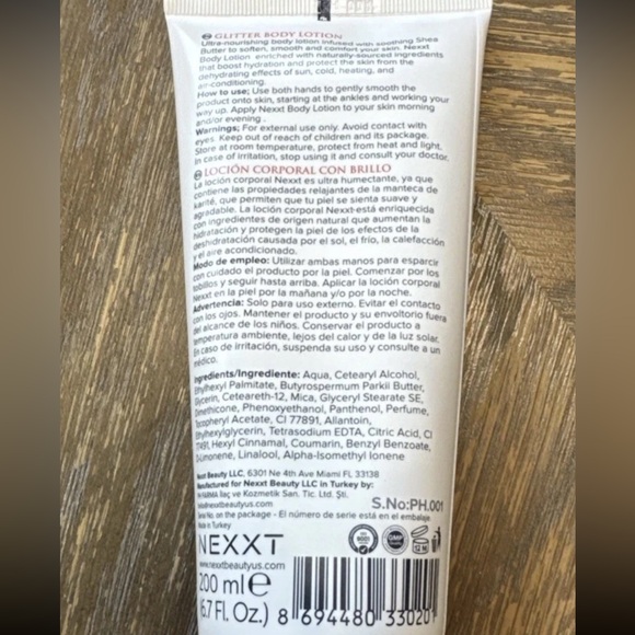 NEXXT Pink Sugar Glitter Body Lotion - Picture 3 of 3